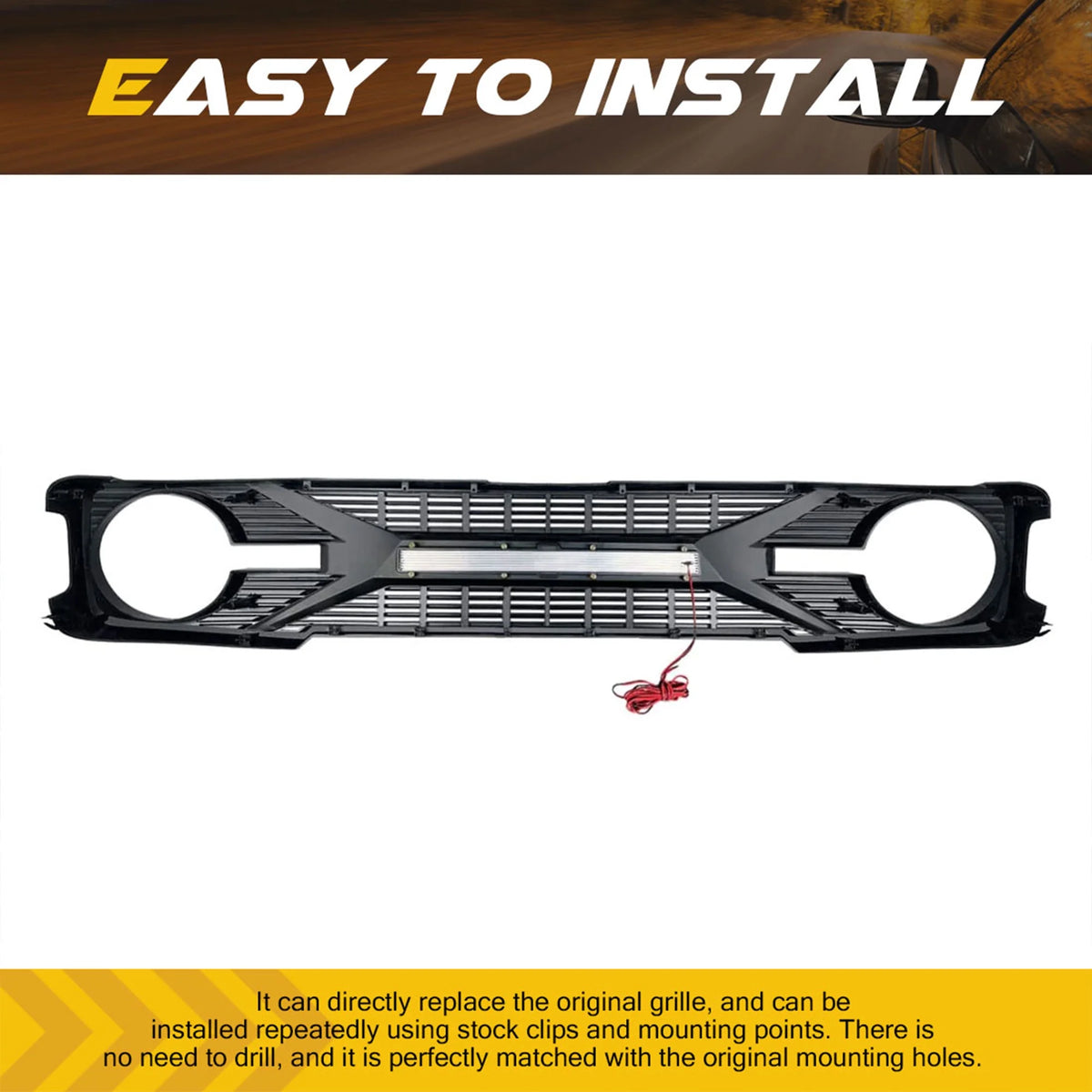Grille with Lights for Ford Bronco G17875