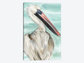 Canvas Art Turquoise Pelican Print Q775