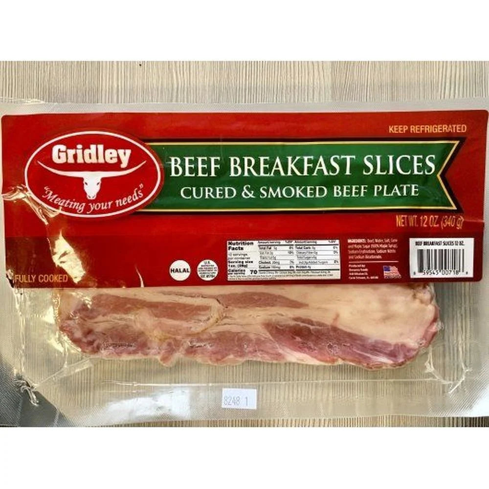 Sliced Halal Beef Bacon, 2.5 Pound U355991