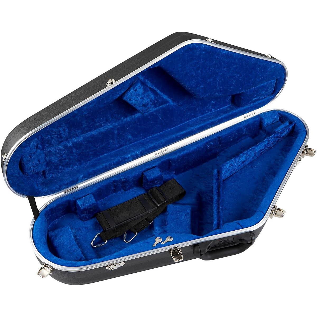 Tenor Sax Case Black Shell Blue Interior F7243