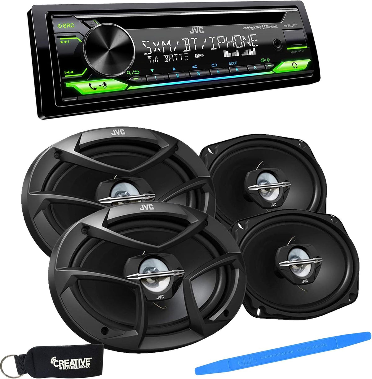 CD Receiver with Bluetooth and Two Pairs of 6x9 Speakers Q331708