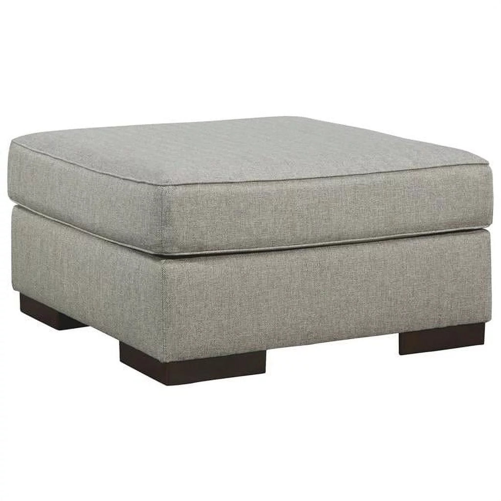 Blue Oversized Fabric Accent Ottoman M251