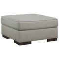 Blue Oversized Fabric Accent Ottoman M251