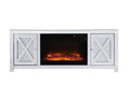 Mirrored Tv Stand with Fireplace 23.5 inches Tall and 16 inches Wide T749498