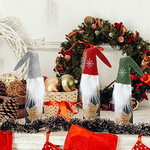 6 Sets Christmas Wine Bottle Cover Hats S80445