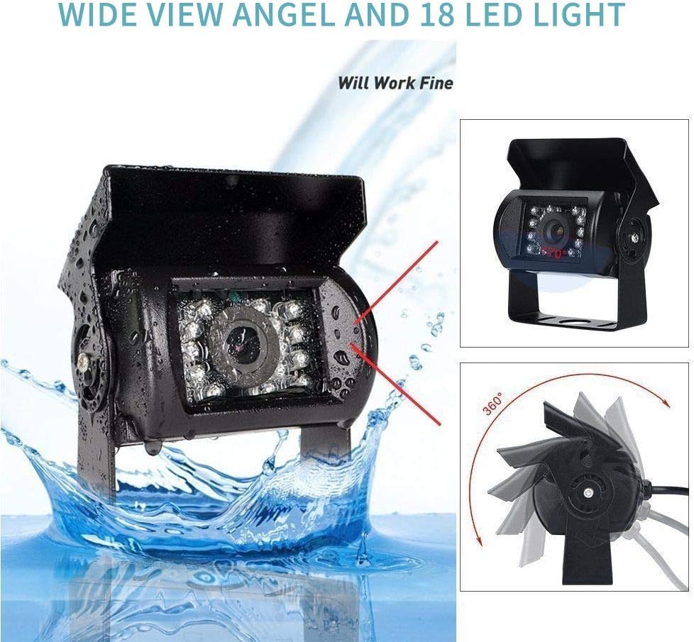 7 LCD Split Screen Backup Camera Monitor Kit with 4 Rear Cameras Z9820