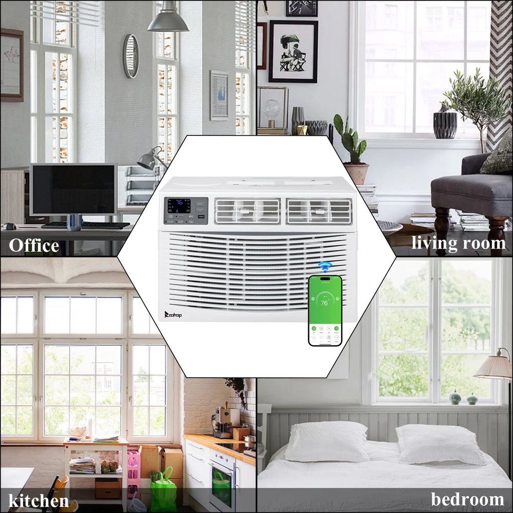 12000BTU 110V Window-Mounted Remote Control Air Conditioner, White E40186