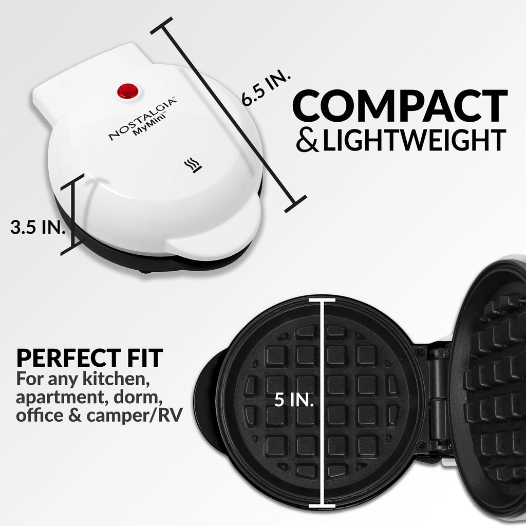 Personal Electric Waffle Maker, White M65312