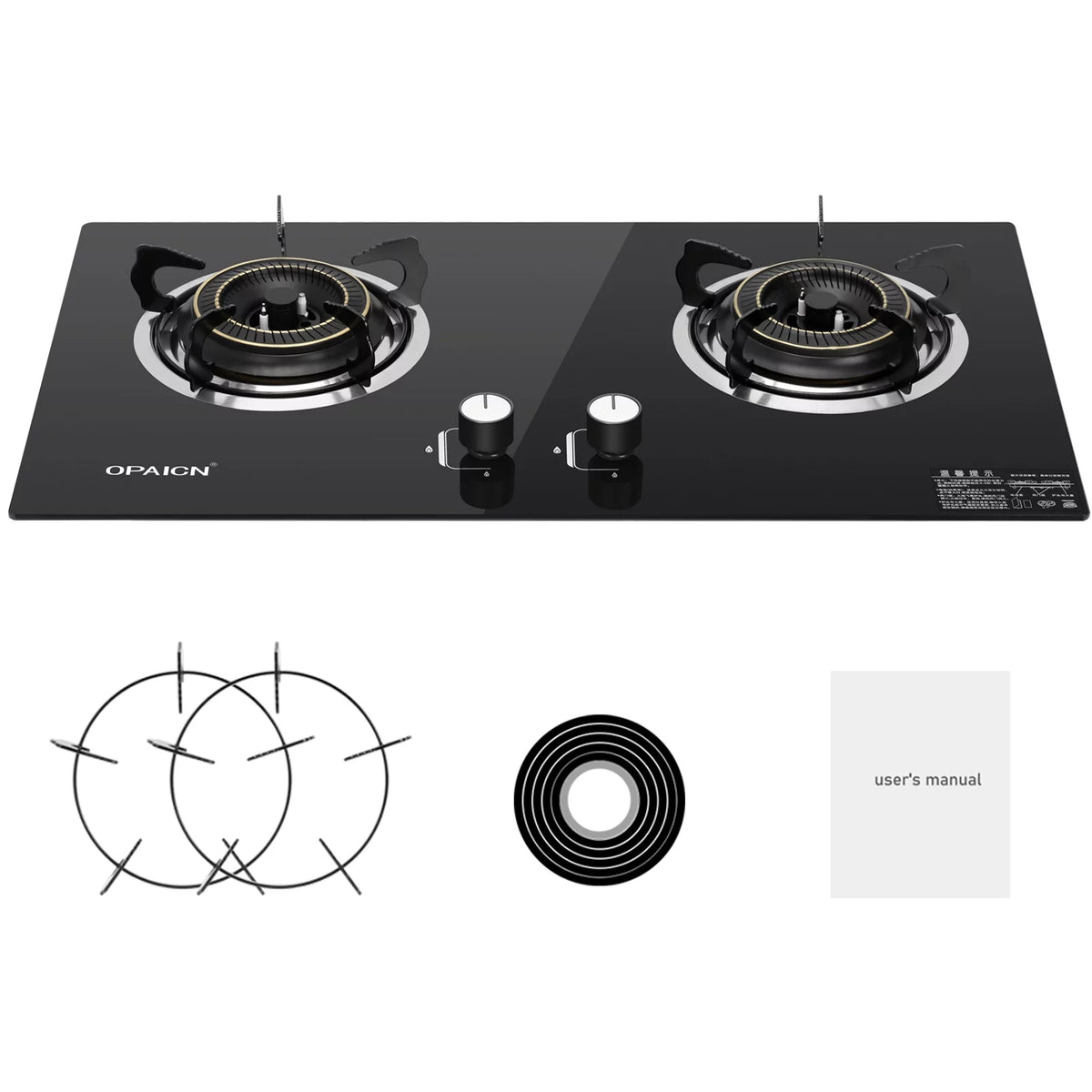 Double Burner Gas Stove Tempered Glass Cooktop U228