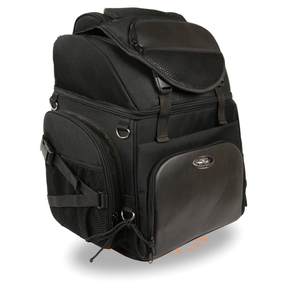Black Large Nylon Sissy Bar Bag J145131