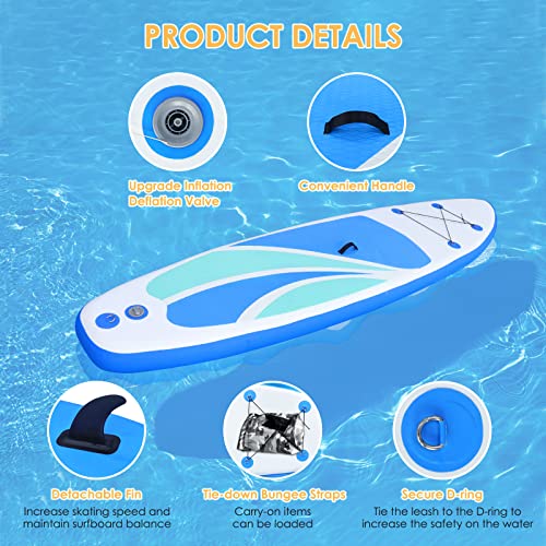 Inflatable Stand Up Paddle Board 10'4" Ultra-Light Non-Slip Deck M488504