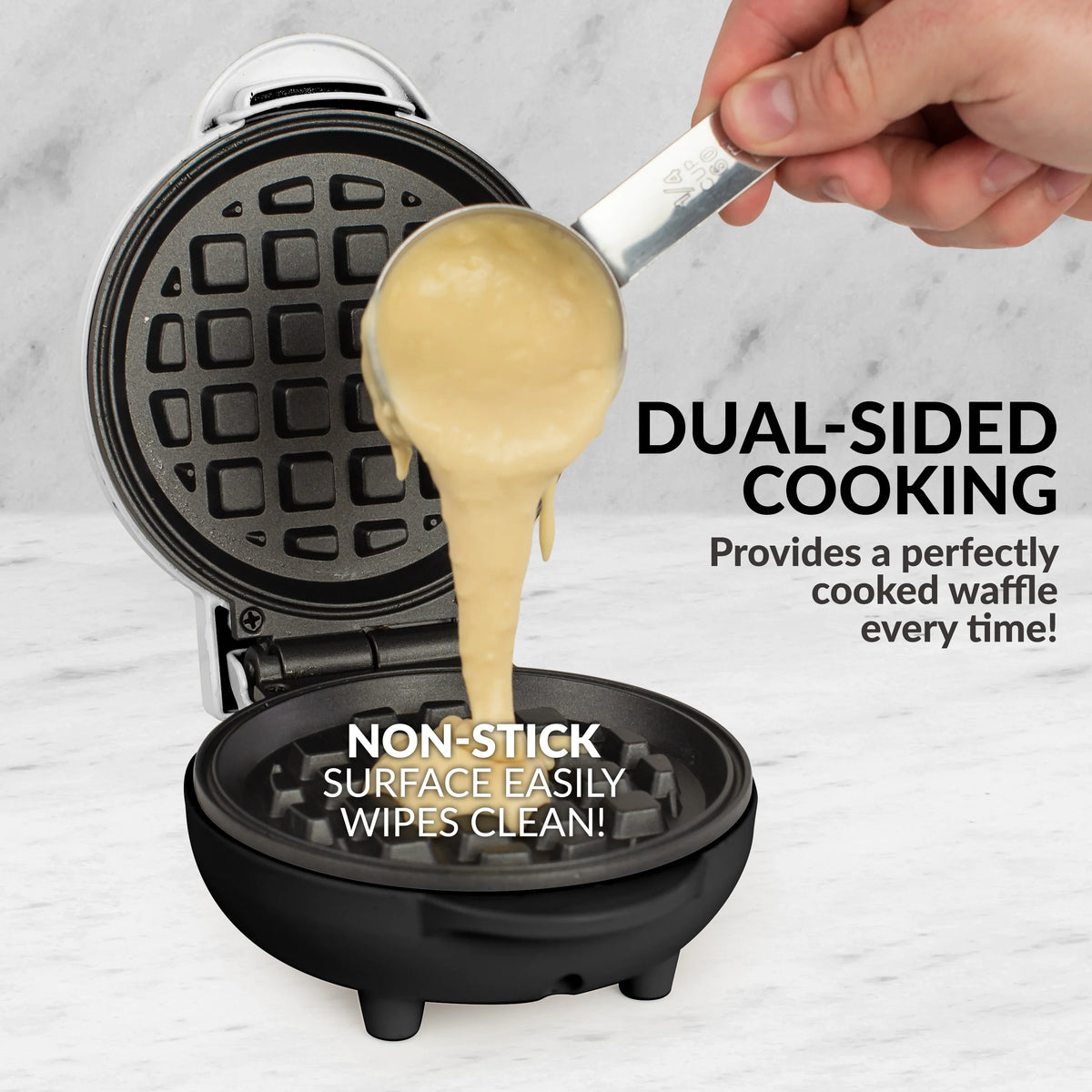 Personal Electric Waffle Maker, White M65312