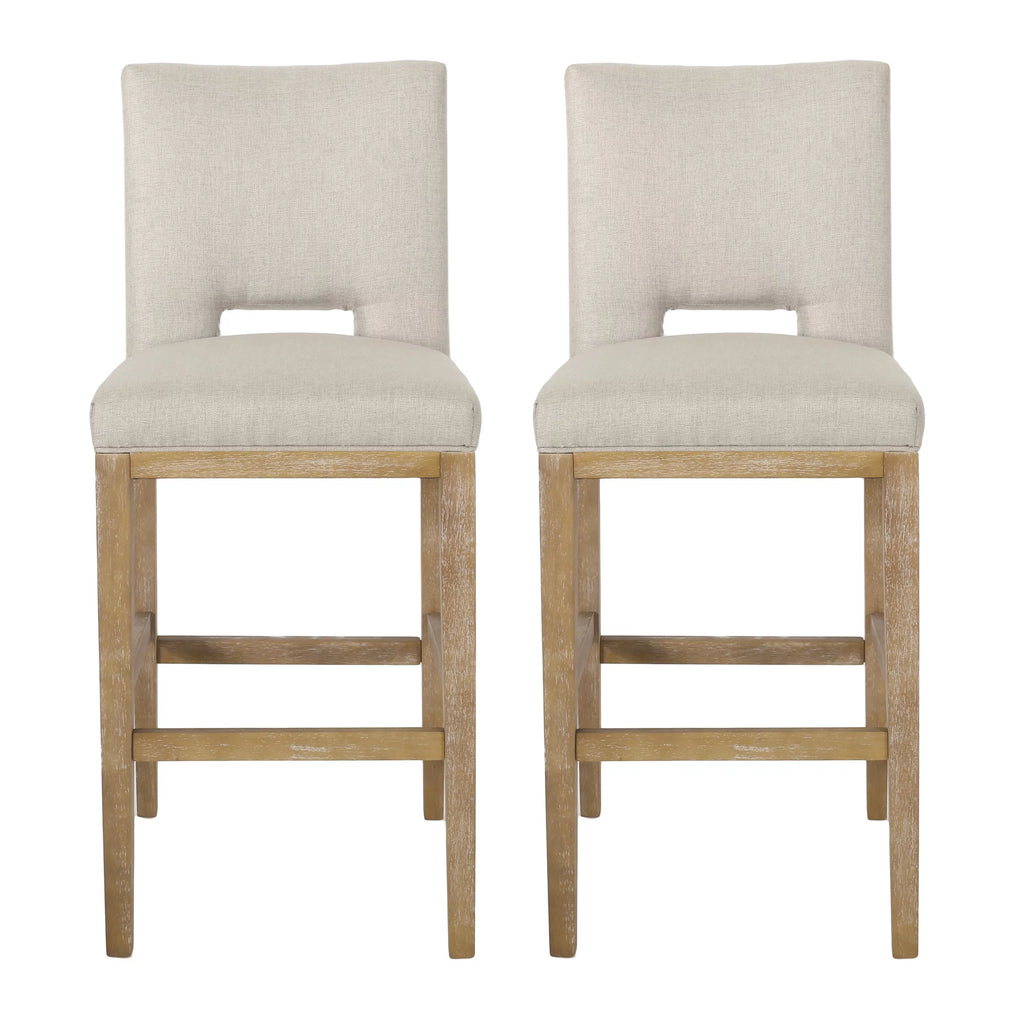 Fabric Upholstered 31 Inch Barstools, Set of 2 J8420