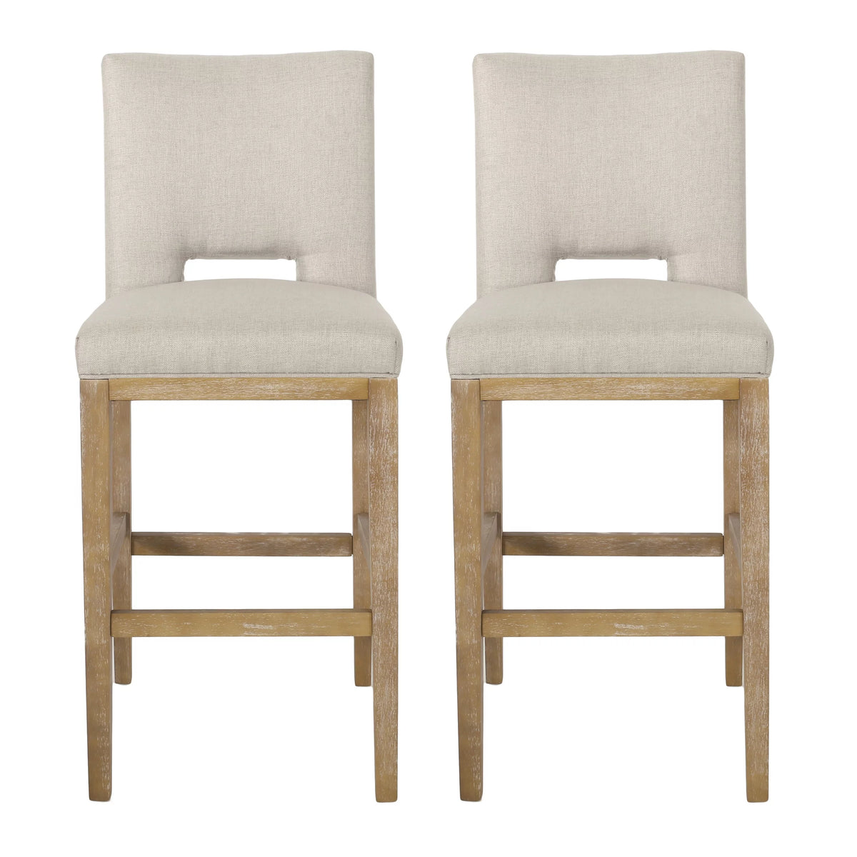 Fabric Upholstered 31 Inch Barstools, Set of 2 J8420