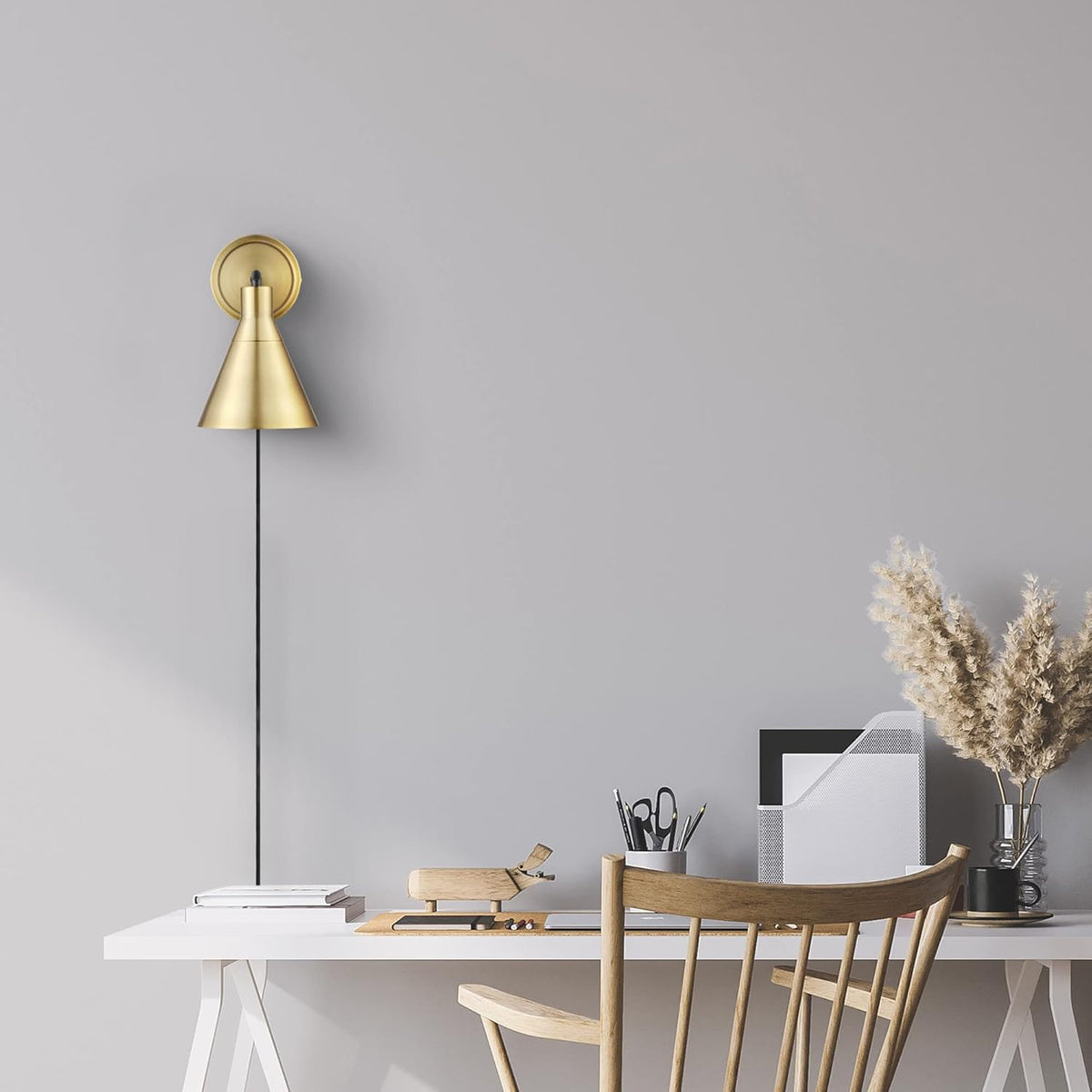 Matte Blush Pink 1-Light Dimmable Wall Sconce P57211