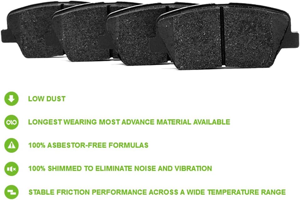 Ceramic Front Rear Disc Brake Pad Set Z997