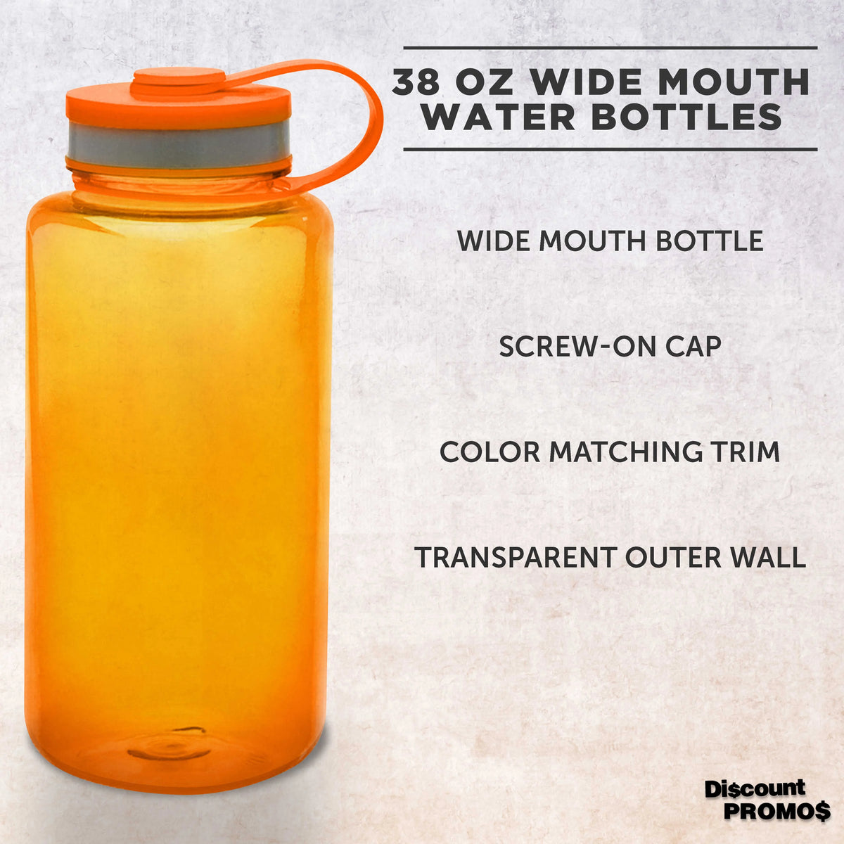 Plastic Sports Water Bottles with Flip Lid 38 oz. Set of 10 S309583
