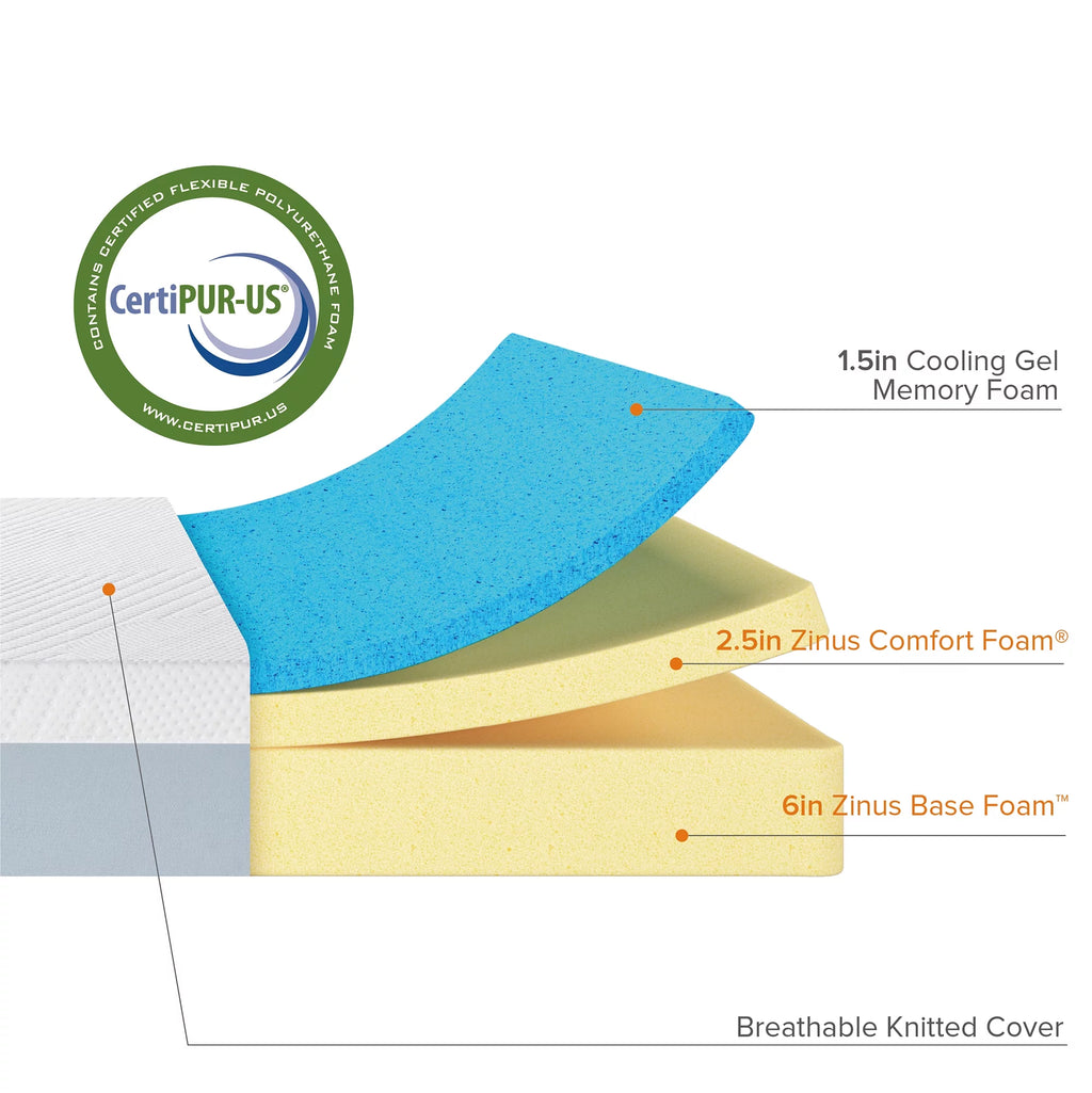 10" Gel Memory Foam Mattress Queen B644