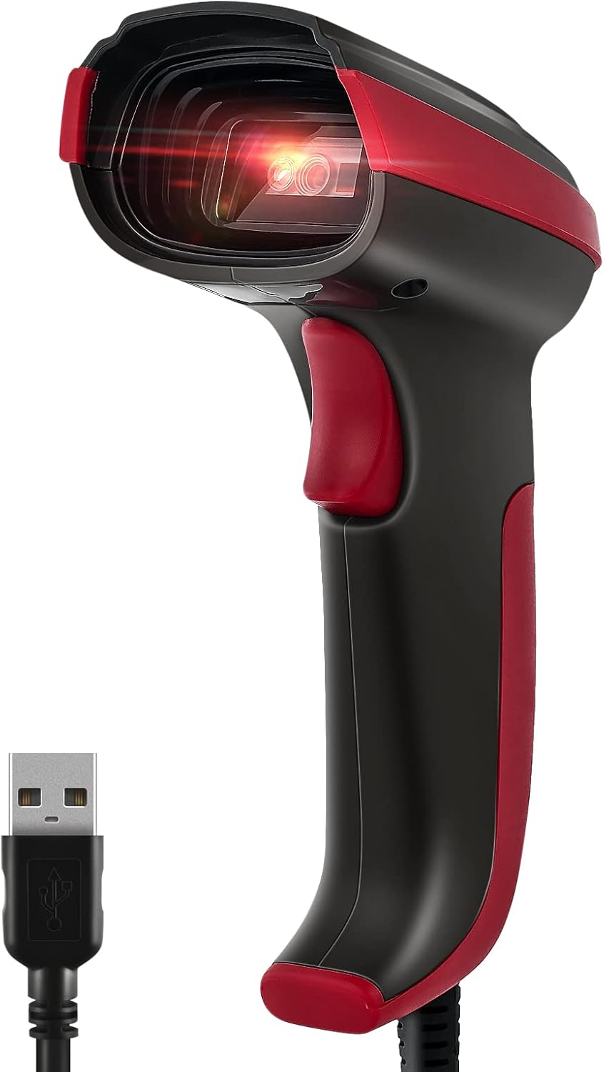 Wired 2D QR 1D Barcode Scanner with USB Cable X36316