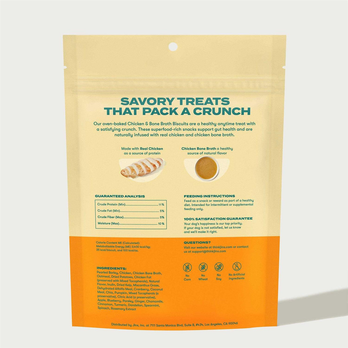 Chicken & Bone Broth Biscuits Crunchy Dog Treats U689