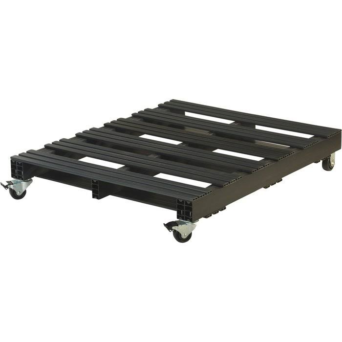 Recycled Plastic Pallet with Casters - 48Inch x 40Inch Q434312