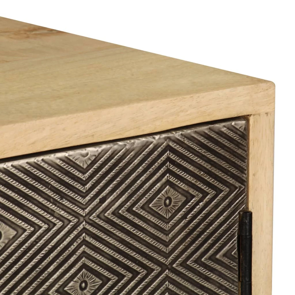 Mango Wood Storage Cabinet with 3 Compartments G62758