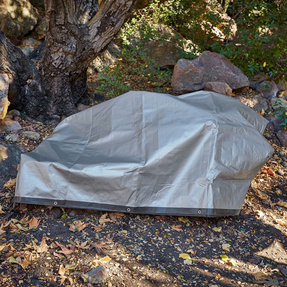 12 ft. x 20 ft. Silver and Black Weather-Resistant Tarp H11395