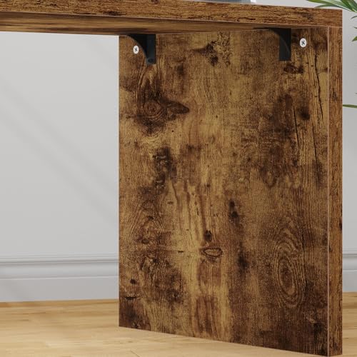 Black L Shaped Computer Desk with Drawers, 55 Inch V256739