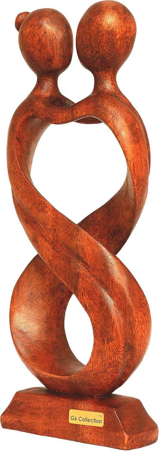 12 Wooden Handmade Abstract Sculpture Statue Y32882