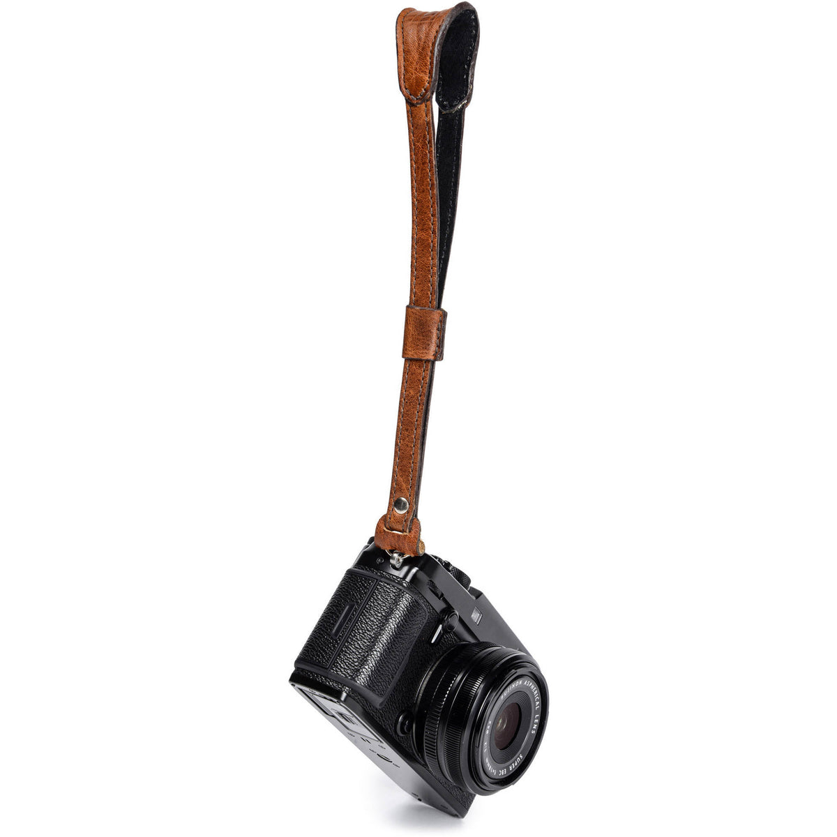 Antique Cognac Leather Camera Wrist Strap F210683