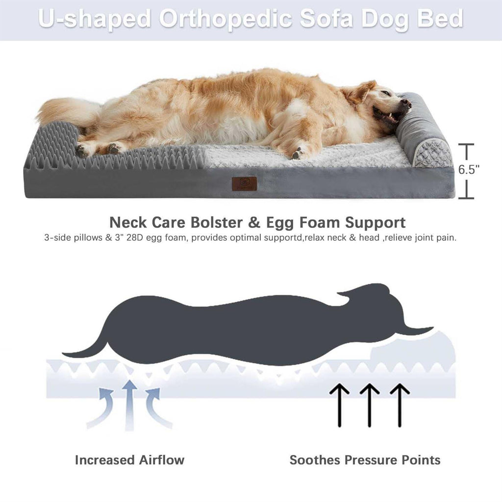 Orthopedic Sofa Dog Bed with Removable Waterproof Cover Y1873