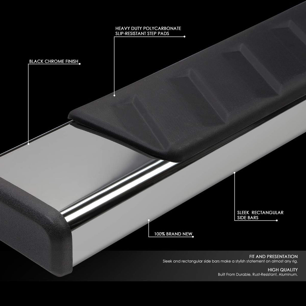 Black Stainless Steel Side Step Nerf Bar Running Boards R2200