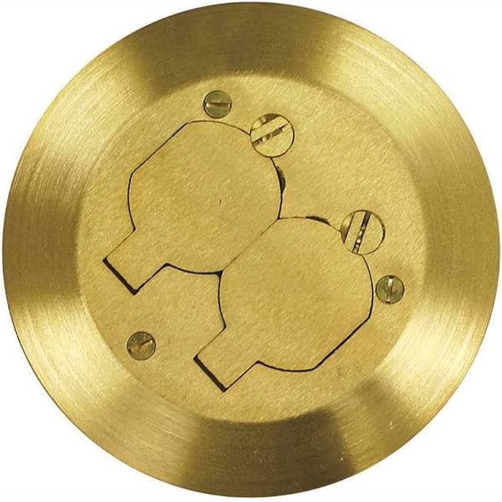 Brass Floor Box Cover Duplex Receptacle S636432