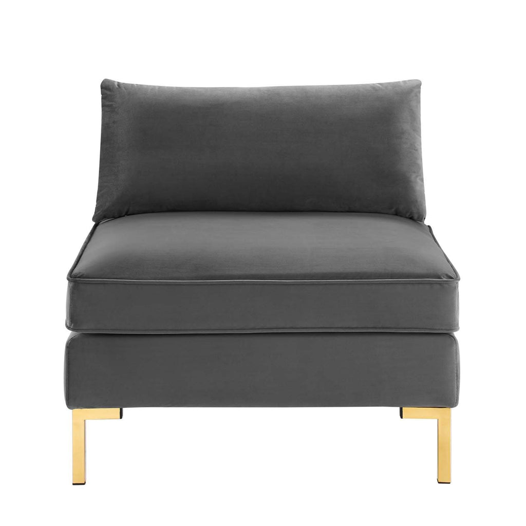 Pink Performance Velvet Armless Chair H56715
