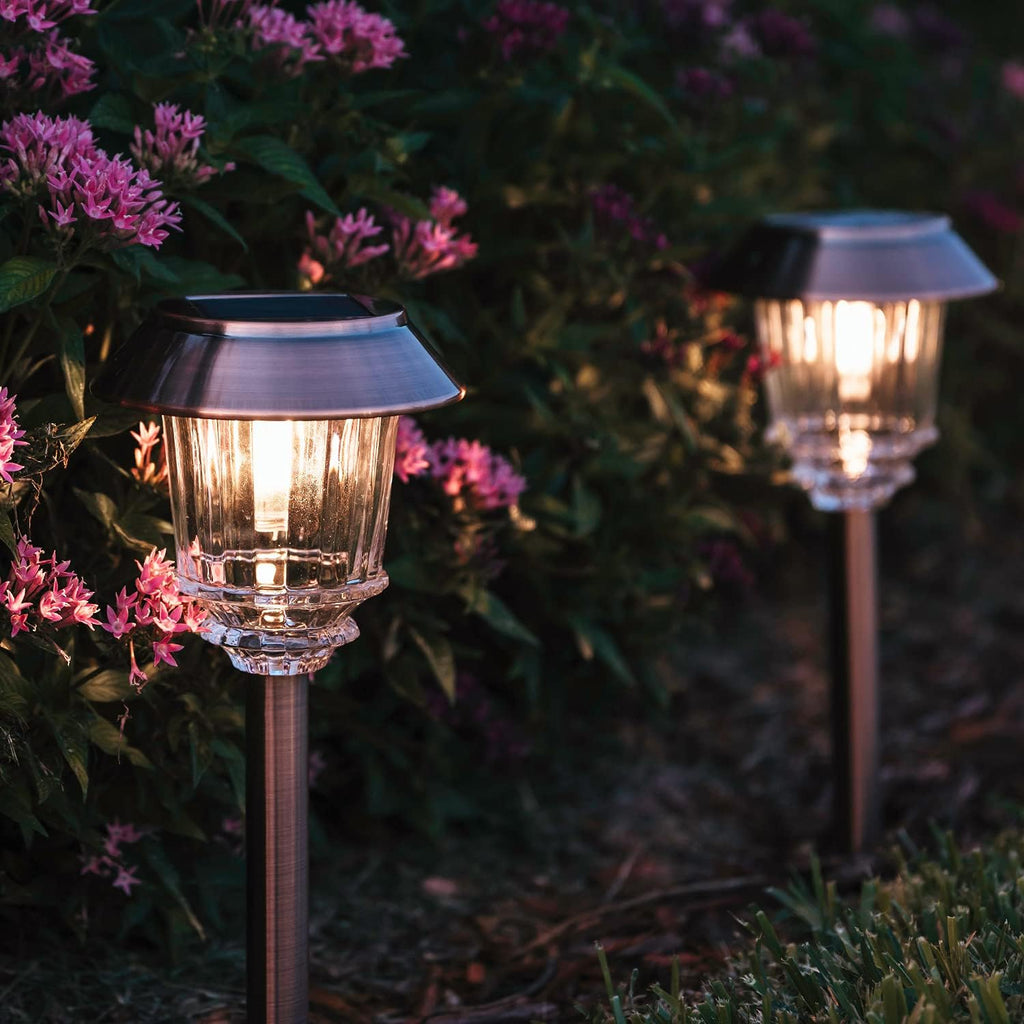 4 Pack Solar Pathway Lights Outdoor Waterproof IP65 Warm White LED Z867