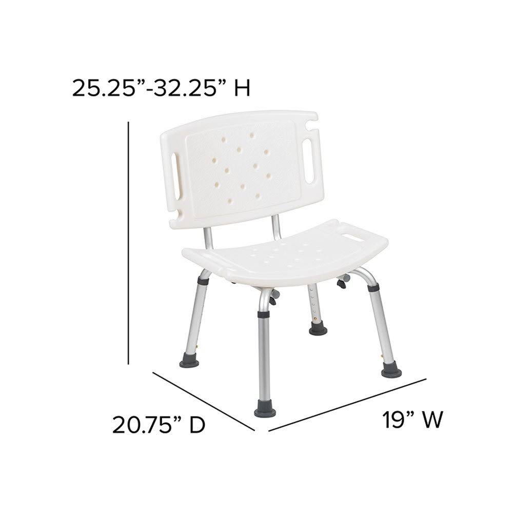 Adjustable Bath Shower Chair with Extra Large Back O243