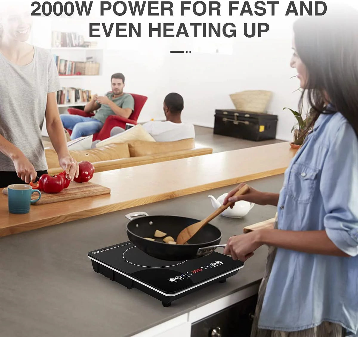 Portable Induction Cooktop Single Burner 1800W 120V with Plug R7309