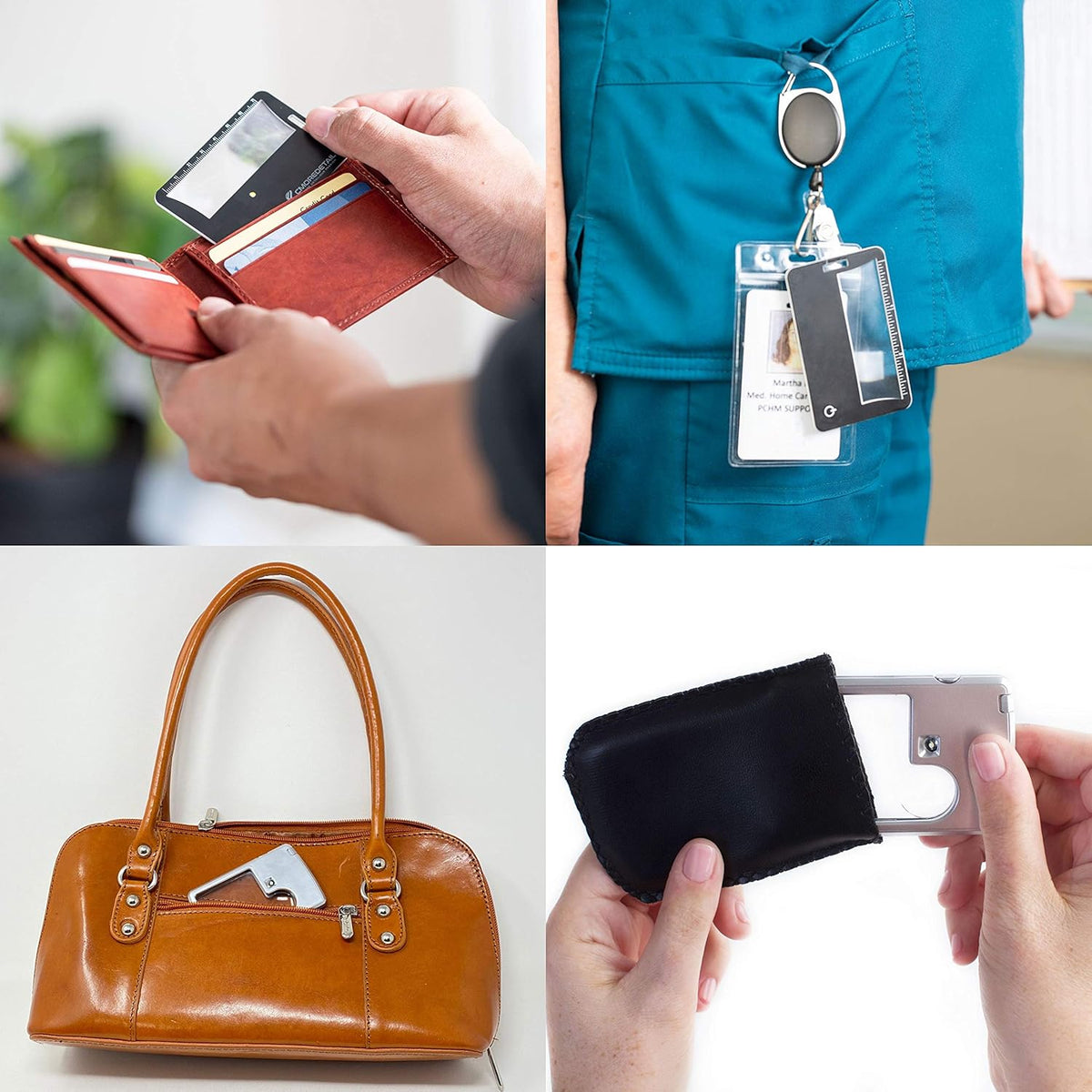 6X 3X Pocket Magnifier with Light S8693