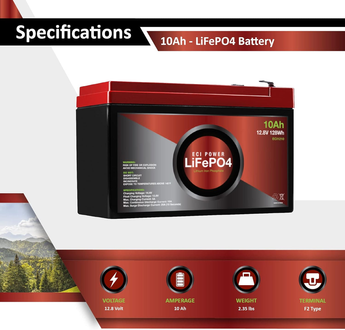 12V 200Ah Lithium LiFePO4 Deep Cycle Rechargeable Battery L502