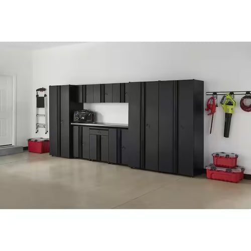 10-Piece Welded Steel Garage Storage System in Black J926