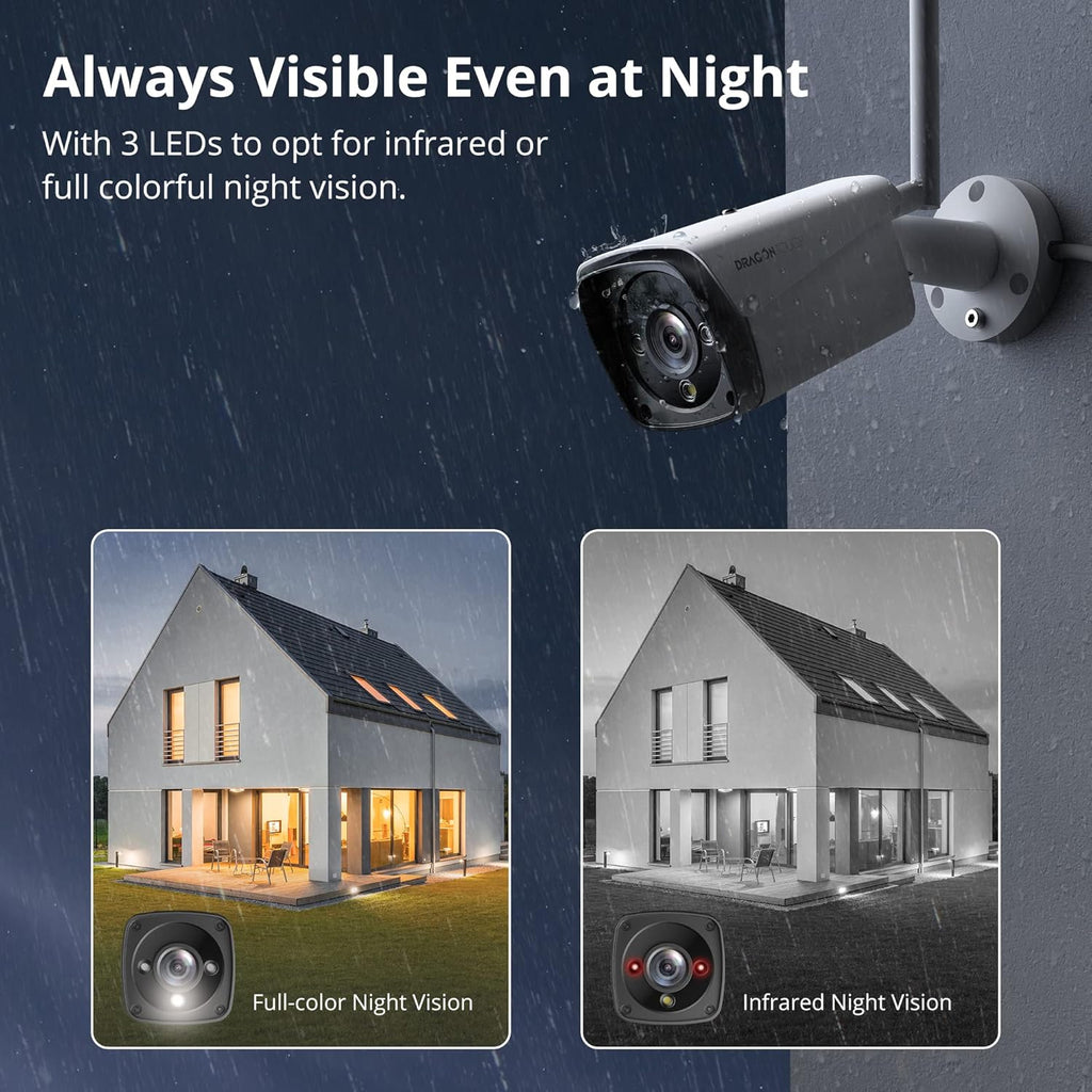 3MP WiFi Security Camera System with Color Night Vision K559