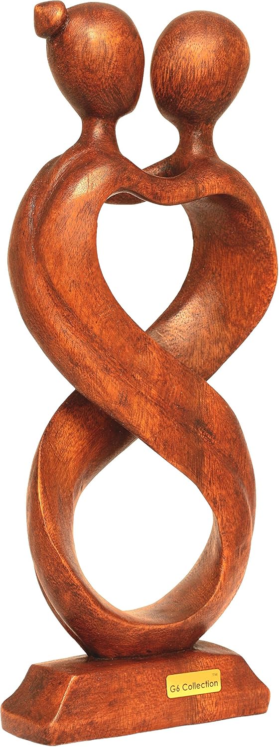 12 Wooden Handmade Abstract Sculpture Statue Y32882