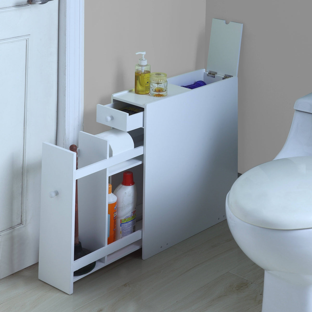 Black Bathroom Floor Cabinet Y209484
