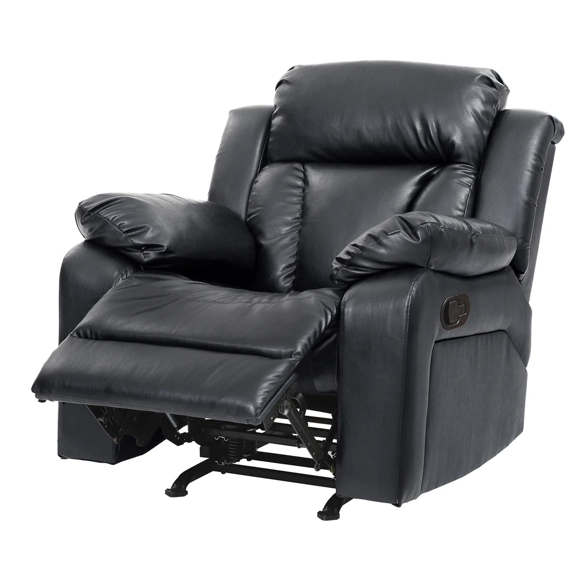 Black Faux Leather Reclining Chair S987355