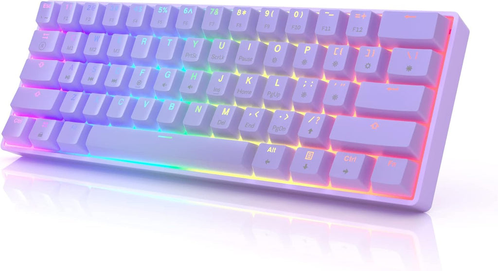 61 RGB Mechanical Gaming Keyboard with Hotswap Gateron Optical Brown Switches T1878