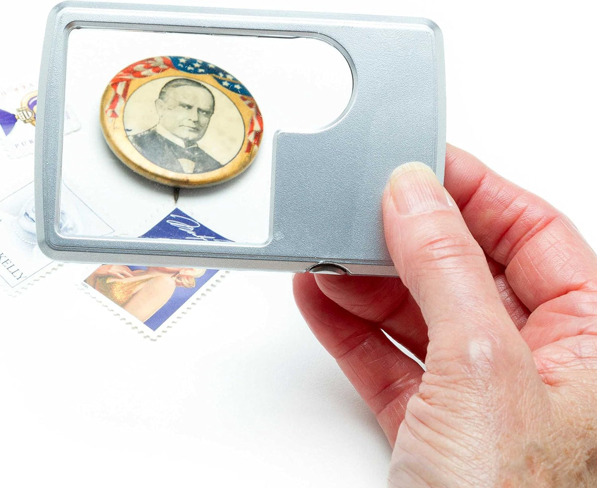 6X 3X Pocket Magnifier with Light S8693
