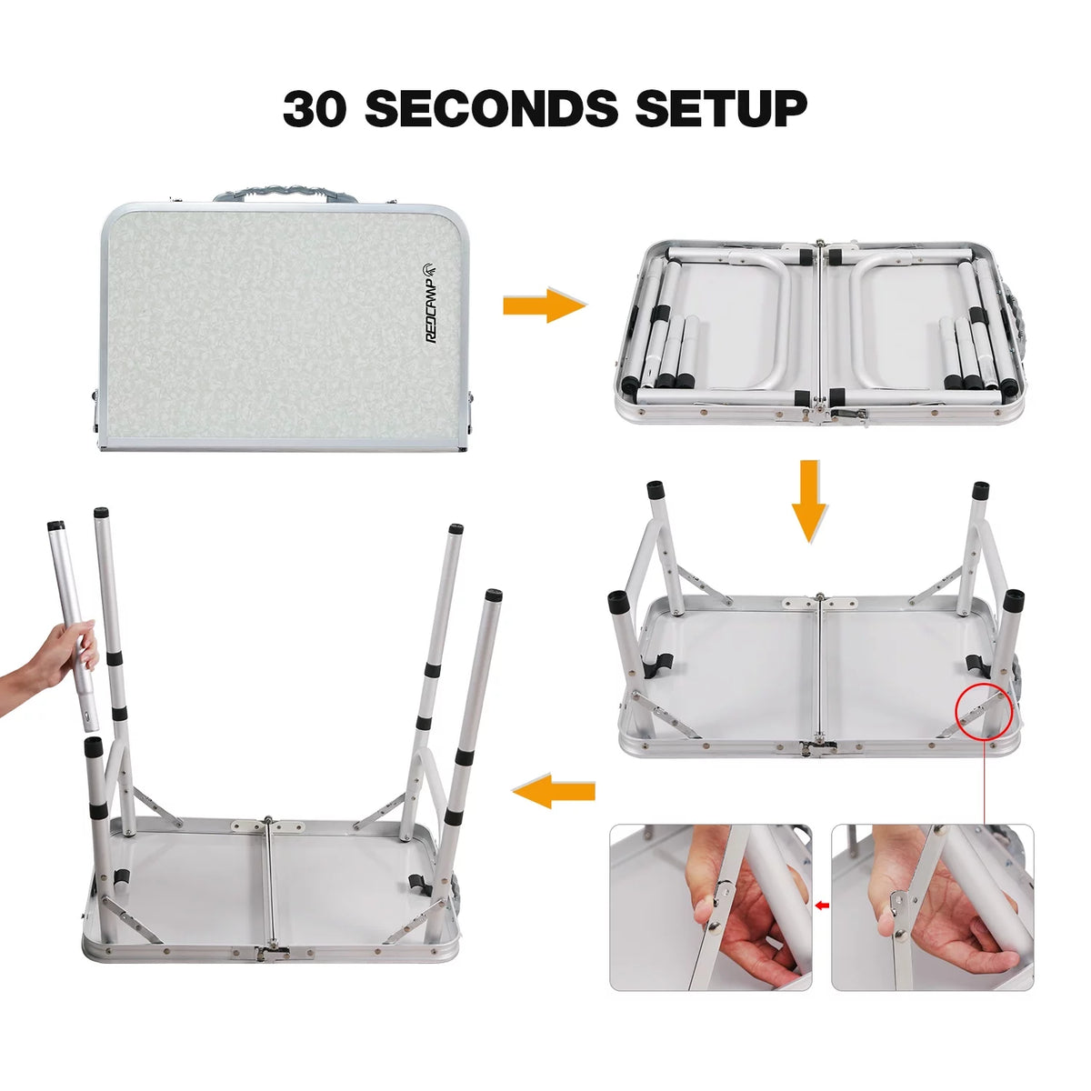 Small Aluminum Folding Camping Table S4502