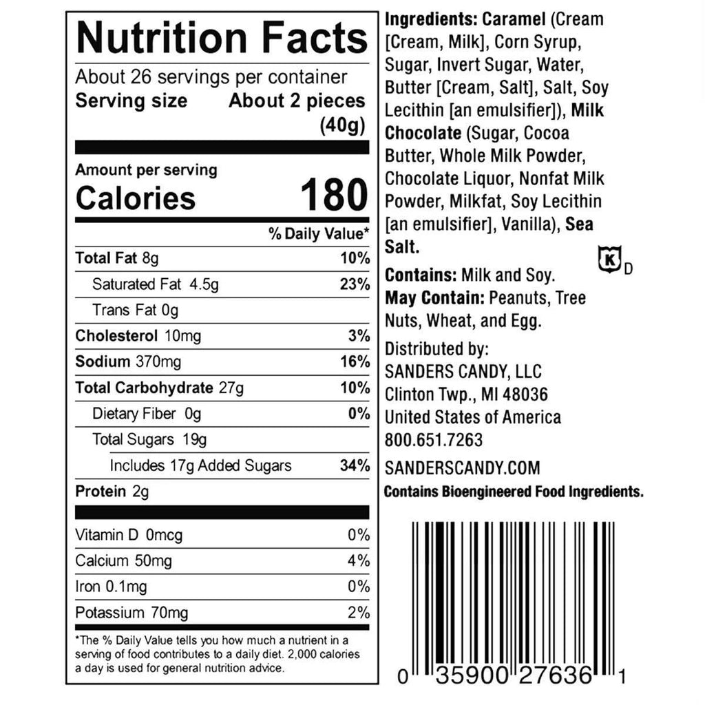 36 oz Milk Chocolate Sea Salt Caramel Candy S285