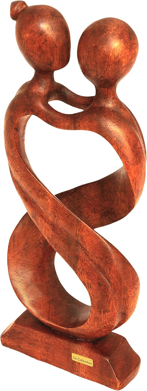 12 Wooden Handmade Abstract Sculpture Statue Y32882