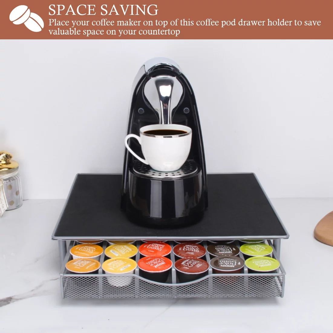 36 Coffee Pod Capacity K-Cup Holder Drawer Storage S999
